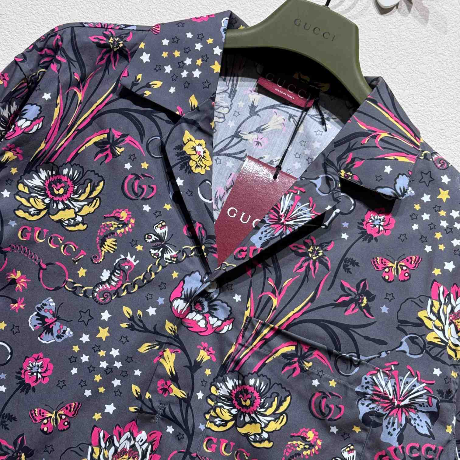 Gucci Punk Floral-print Cotton Shirt - DopestKickz