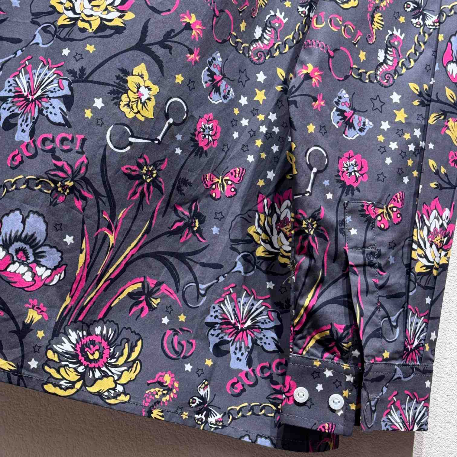 Gucci Punk Floral-print Cotton Shirt - DopestKickz