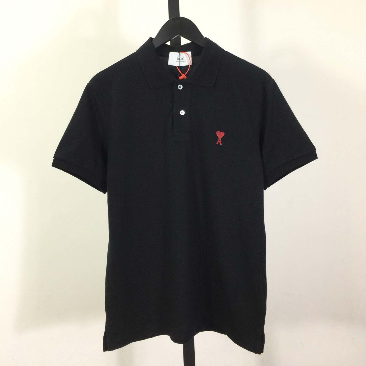 Ami Paris Ami De Coeur Embroidered Polo Shirt - DopestKickz