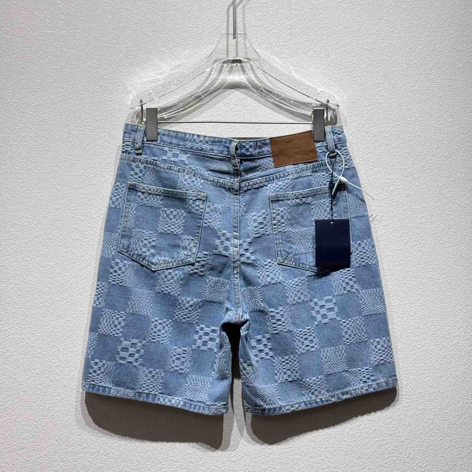 Louis Vuitton Damier Denim Shorts   - DopestKickz