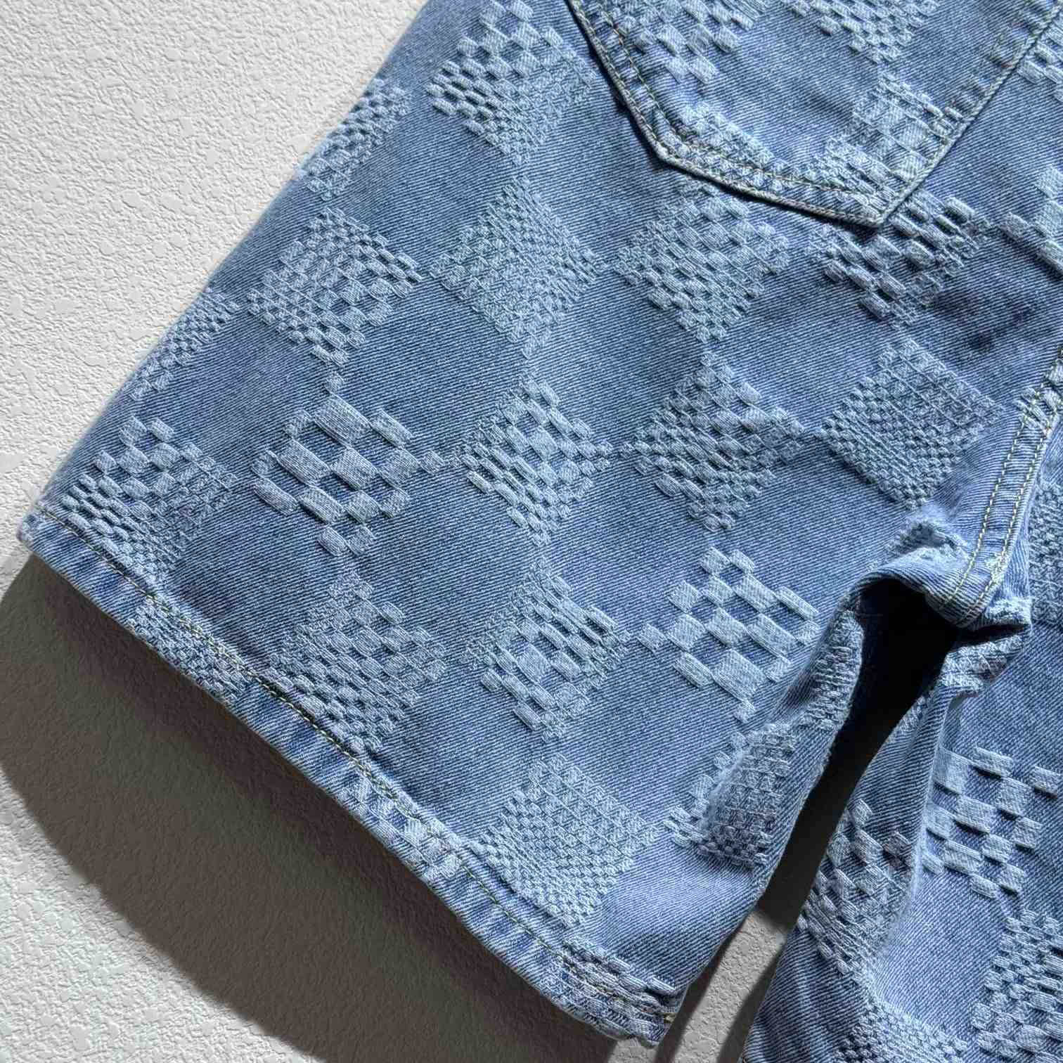 Louis Vuitton Damier Denim Shorts   - DopestKickz