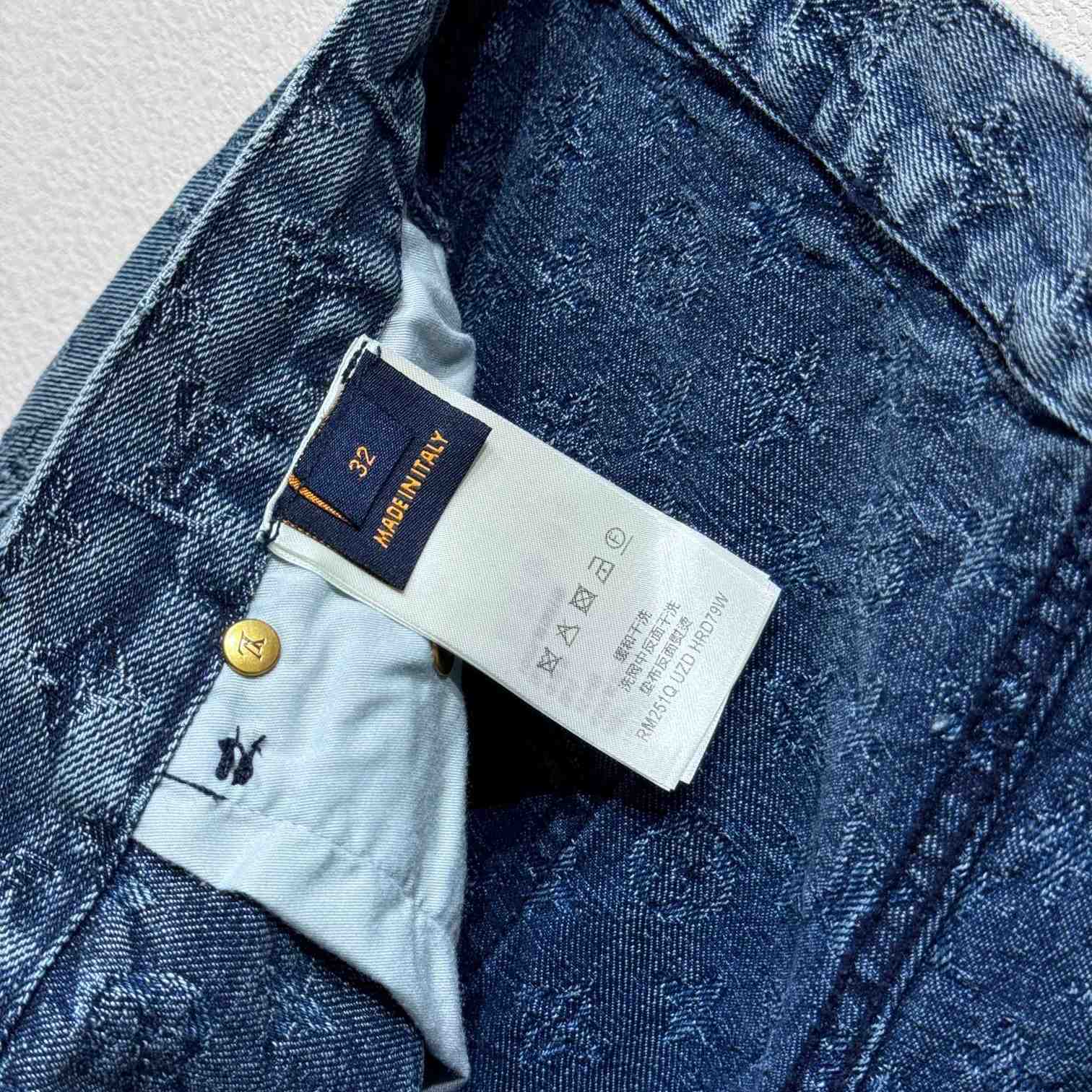 Louis Vuitton Monogram Denim Shorts - DopestKickz