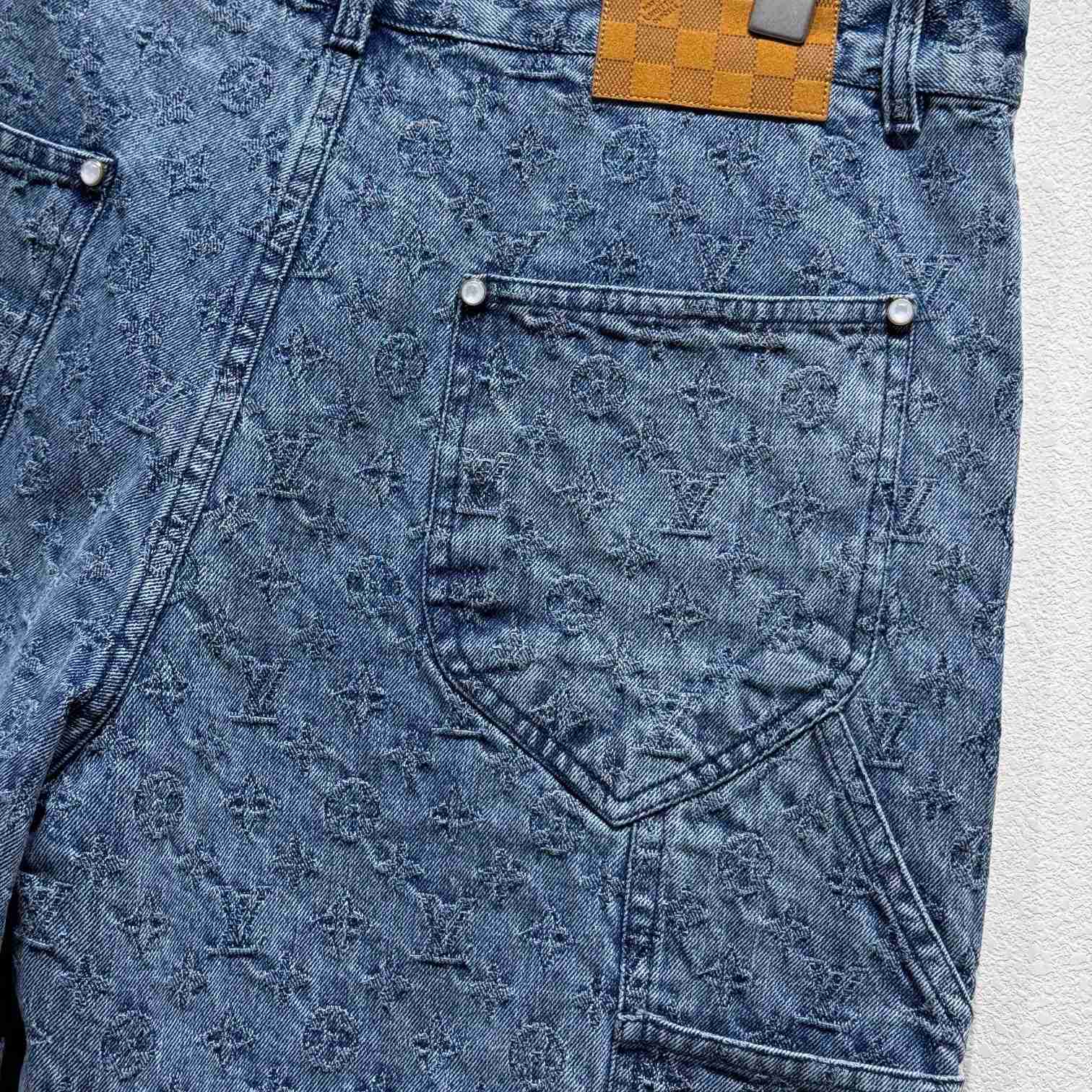 Louis Vuitton Monogram Denim Shorts - DopestKickz