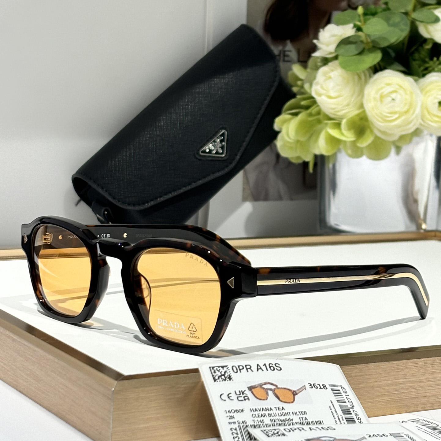 Prada Sunglasses With Iconic Metal Plaque   SPR A16SF - DopestKickz