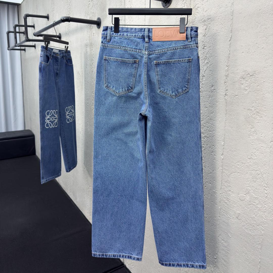 Loewe Anagram Baggy Jeans 'Blue Denim' - DopestKickz