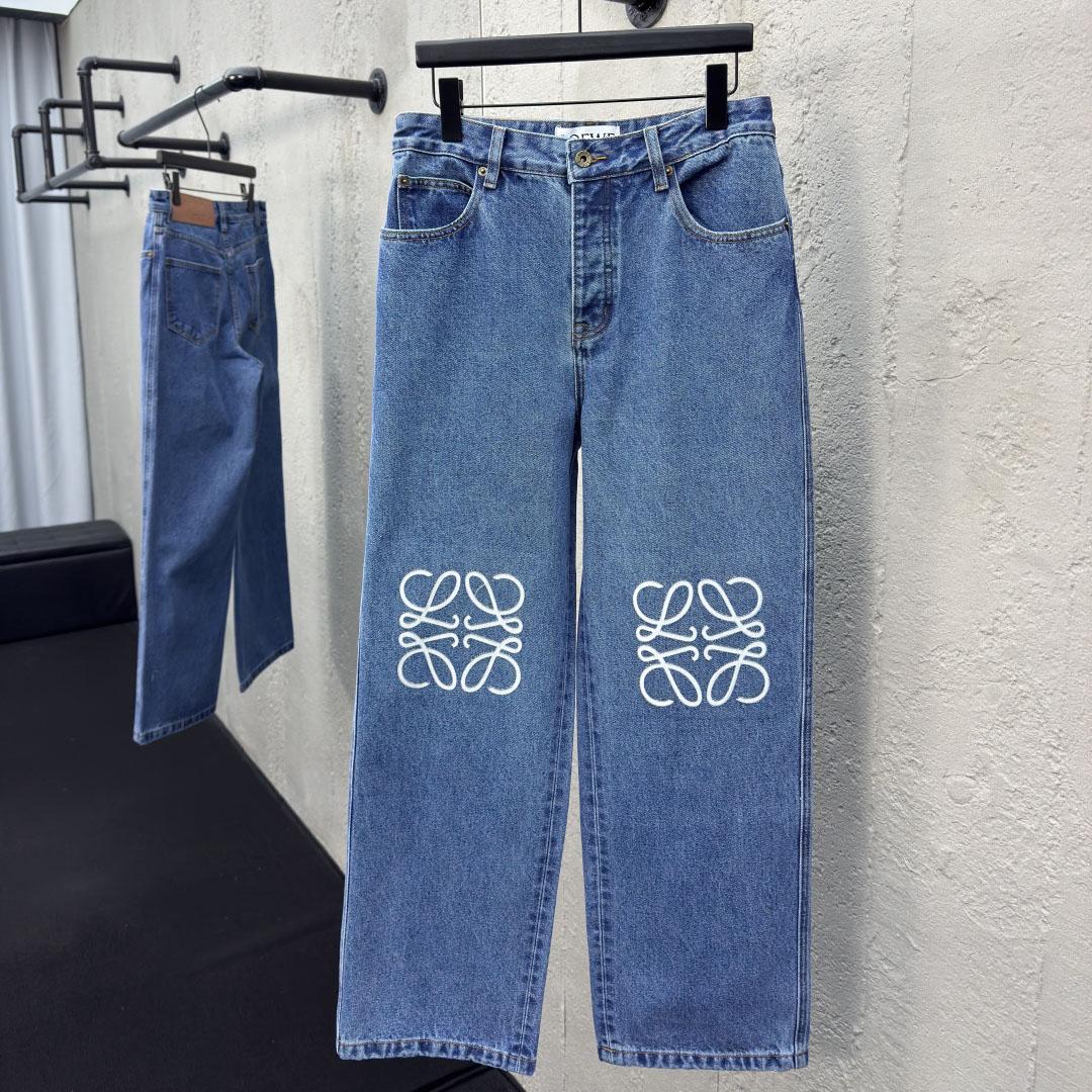 Loewe Anagram Baggy Jeans 'Blue Denim' - DopestKickz