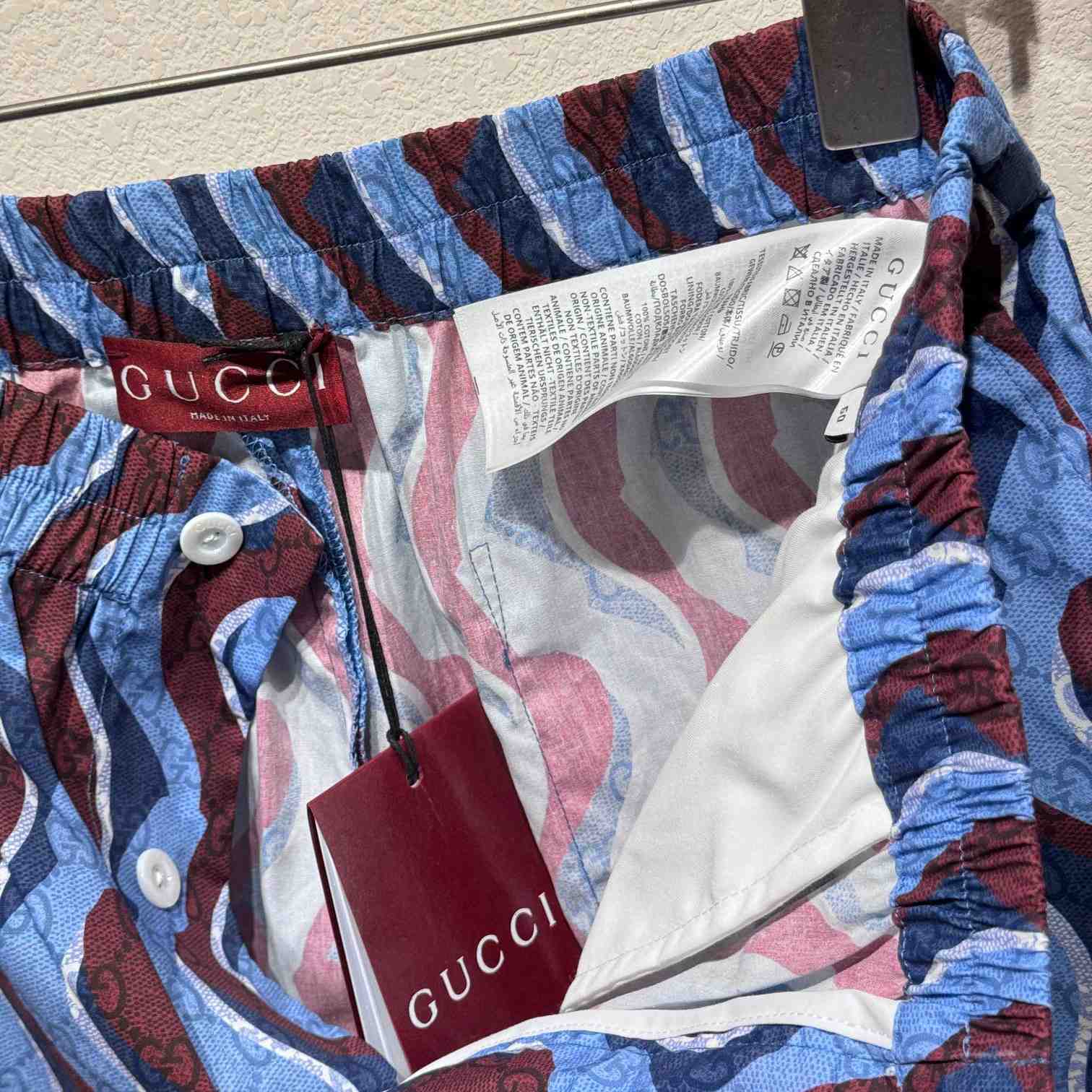 Gucci Printed Cotton Poplin Shorts - DopestKickz
