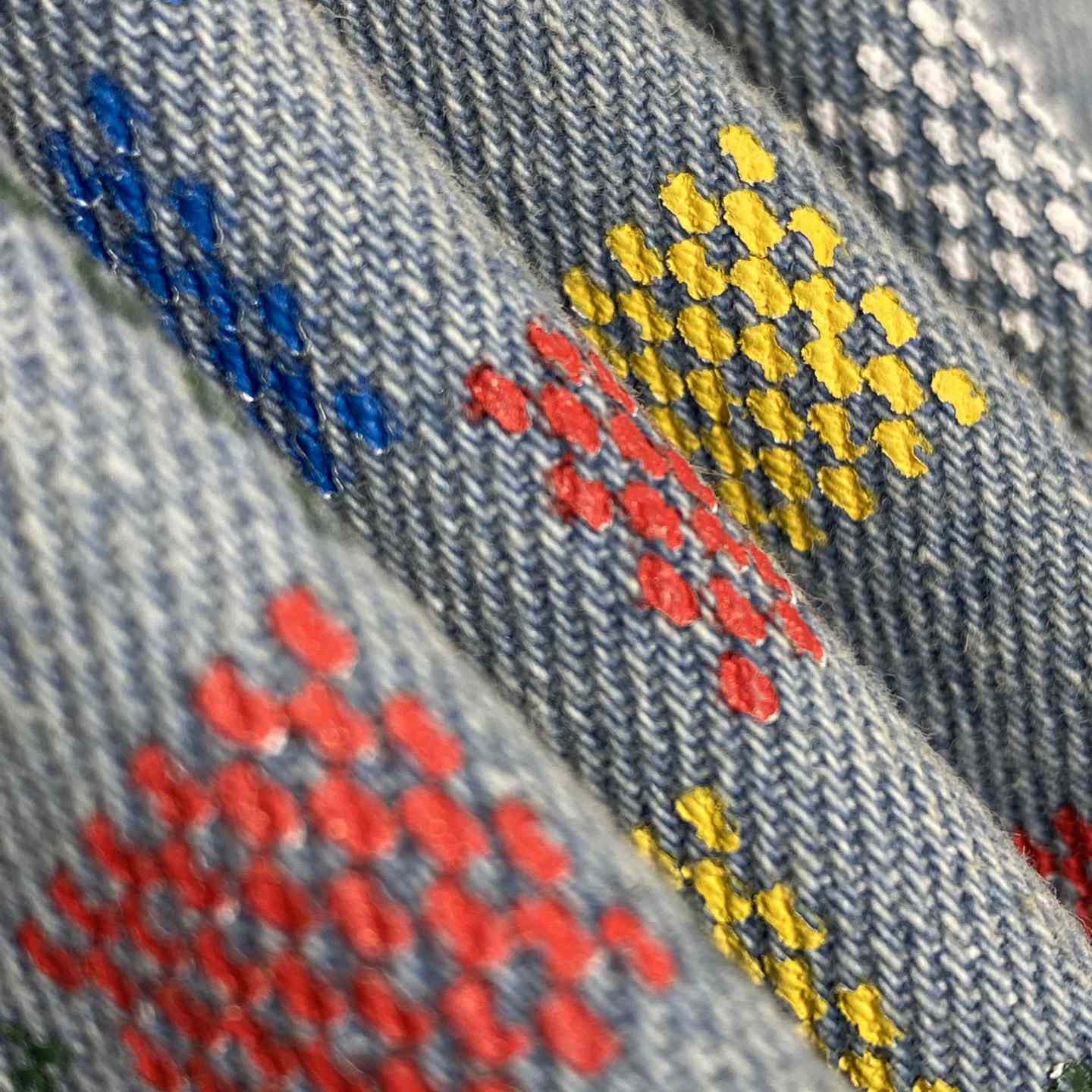 Louis Vuitton Damier Denim Wide-Leg Pants   1AHBMK - DopestKickz