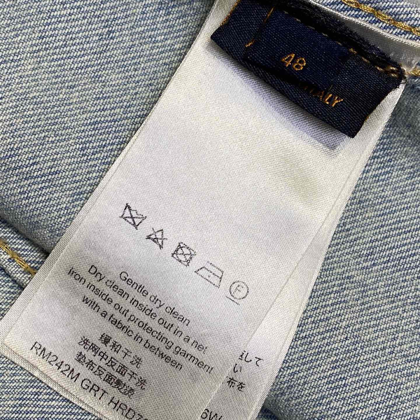 Louis Vuitton Damier Denim Wide-Leg Pants   1AHBMK - DopestKickz
