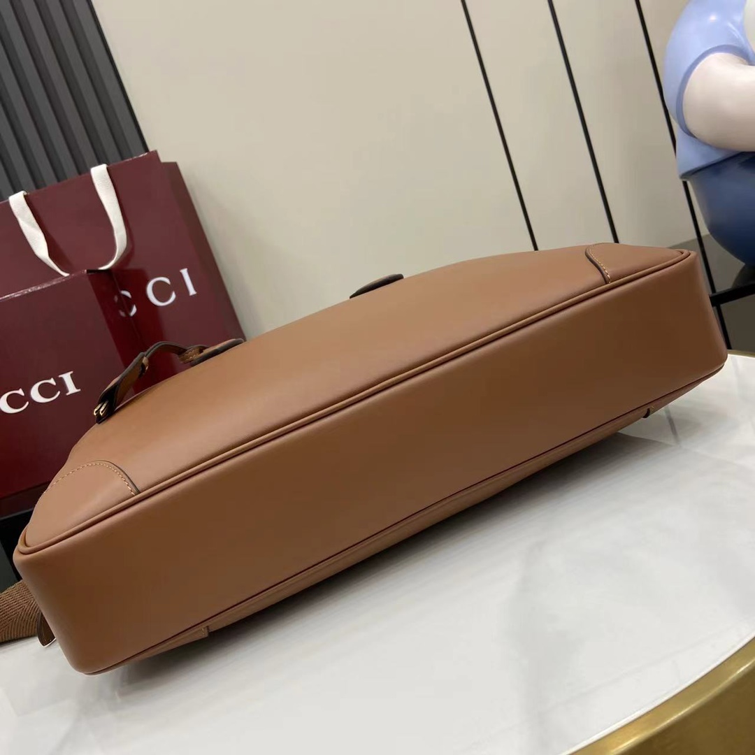 Gucci GG Emblem Medium Briefcase - DopestKickz
