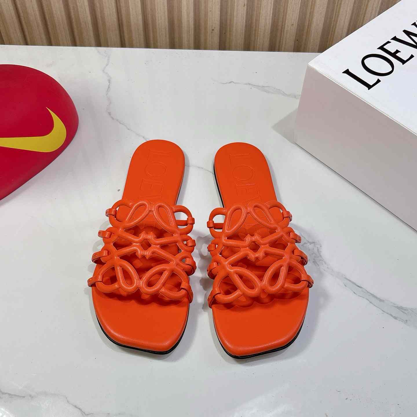 Loewe Petal Anagram Slide In Soft Calfskin - DopestKickz