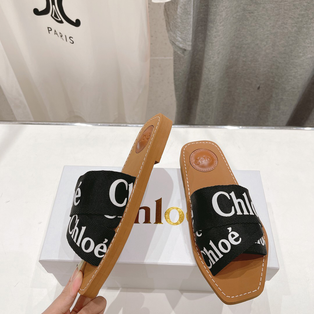 Chloe Woody Cloth Mules - DopestKickz
