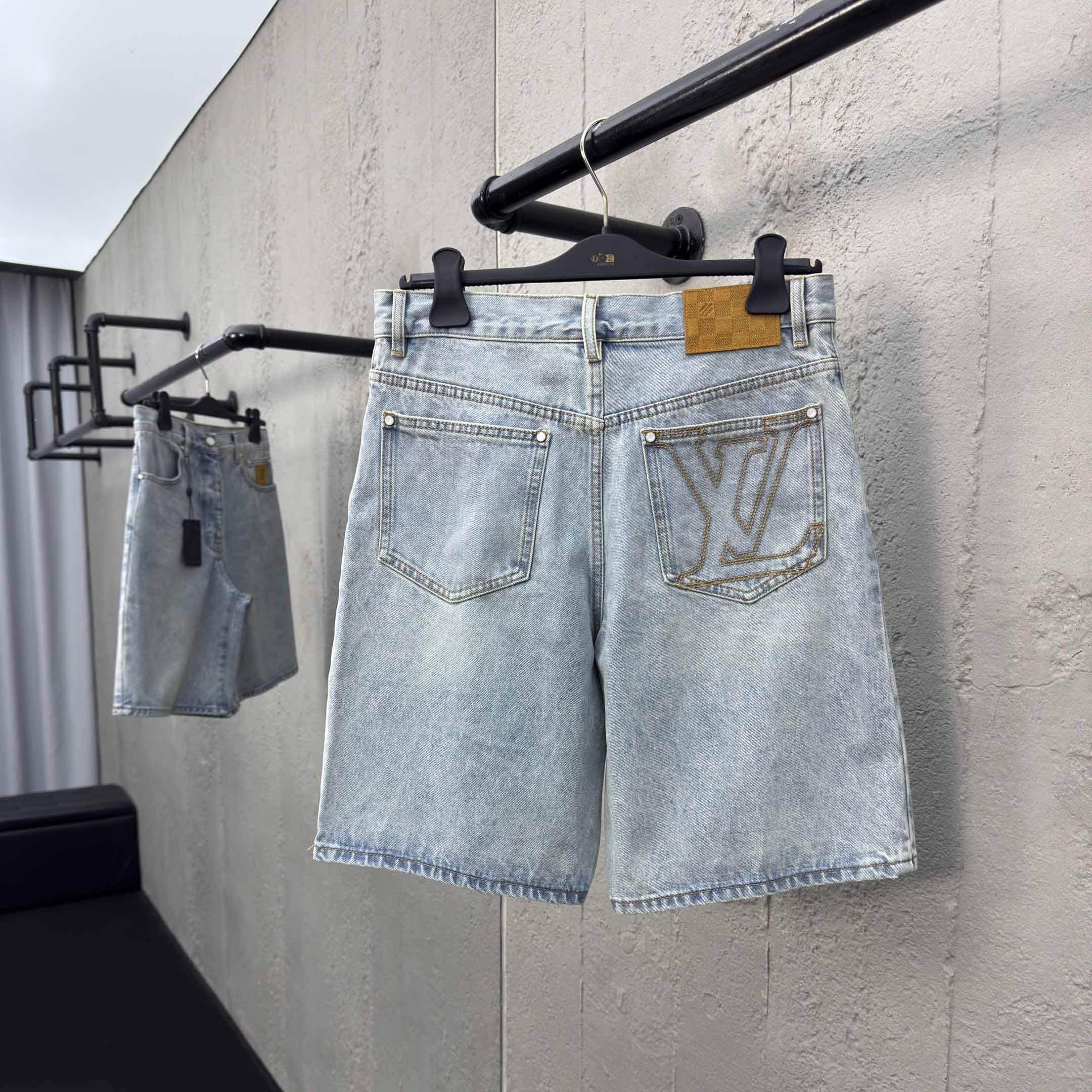 Louis Vuitton LV Denim Shorts    1AGTHT - DopestKickz