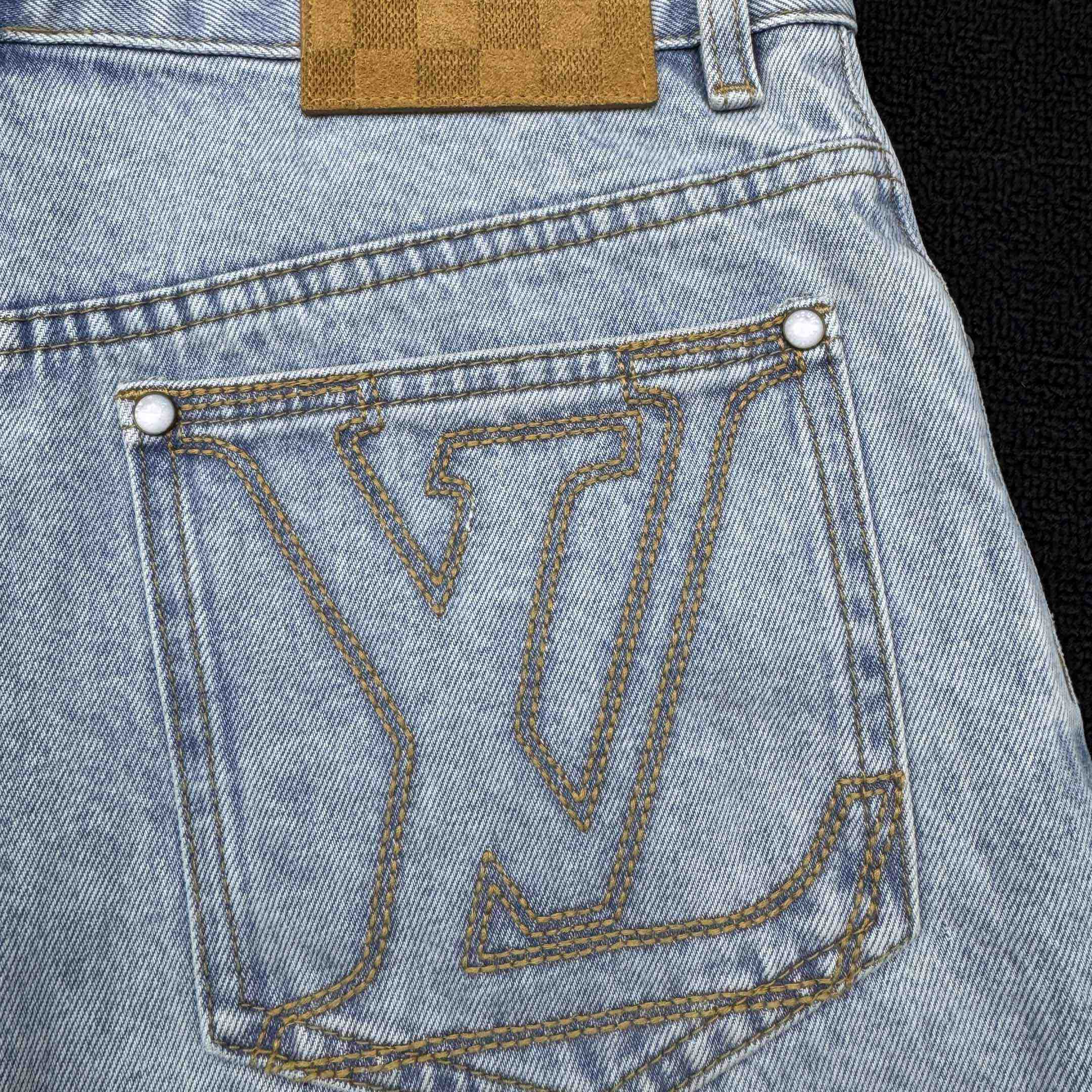 Louis Vuitton LV Denim Shorts    1AGTHT - DopestKickz