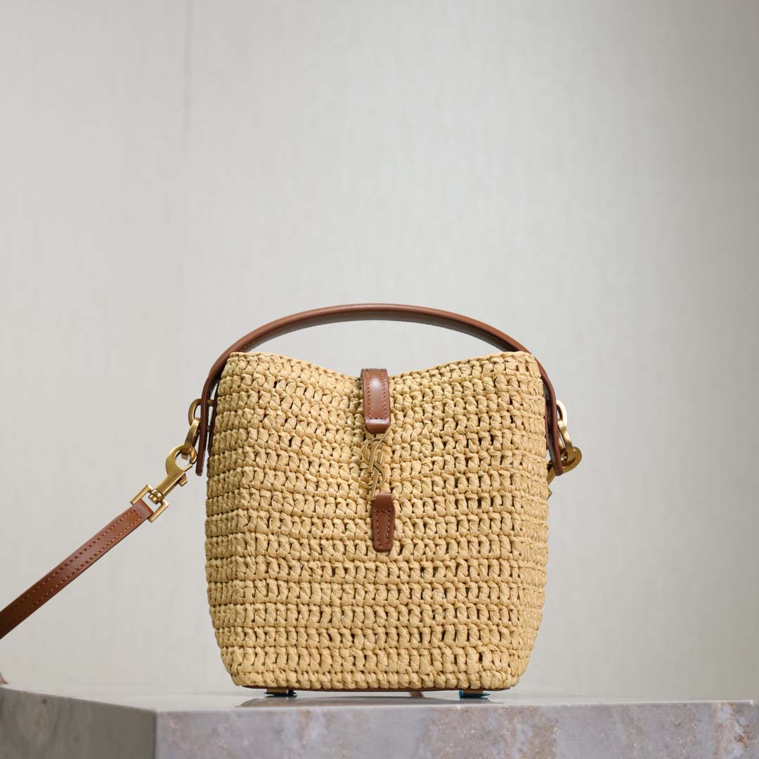 Saint Laurent Le 37 Mini In Raffia - DopestKickz
