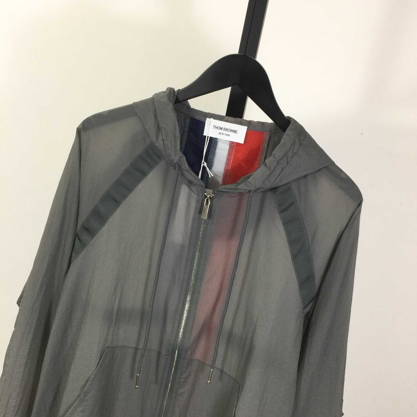 Thom Browne Back Bar Three-Color Sunscreen Long Sleeve Jacket - DopestKickz