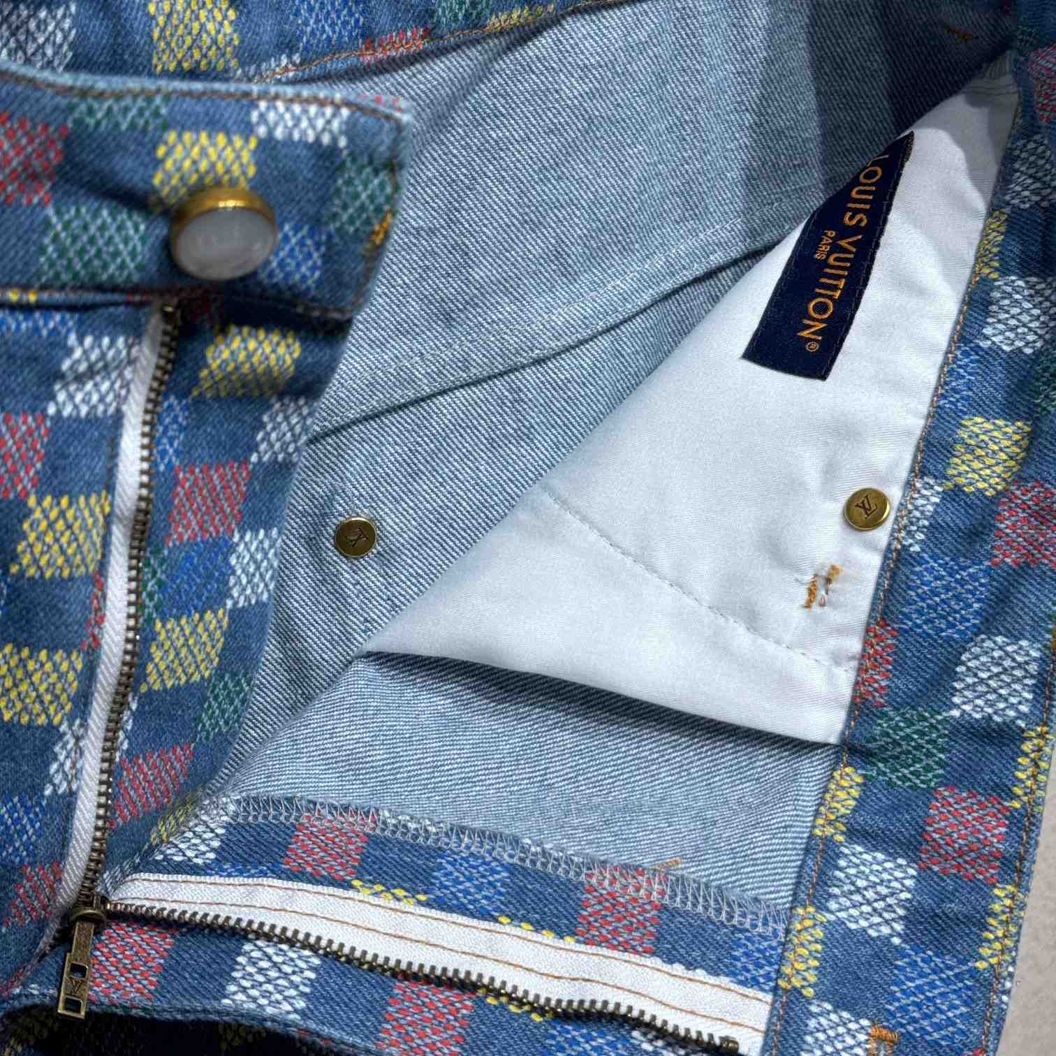 Louis Vuitton Damier Denim Shorts - DopestKickz