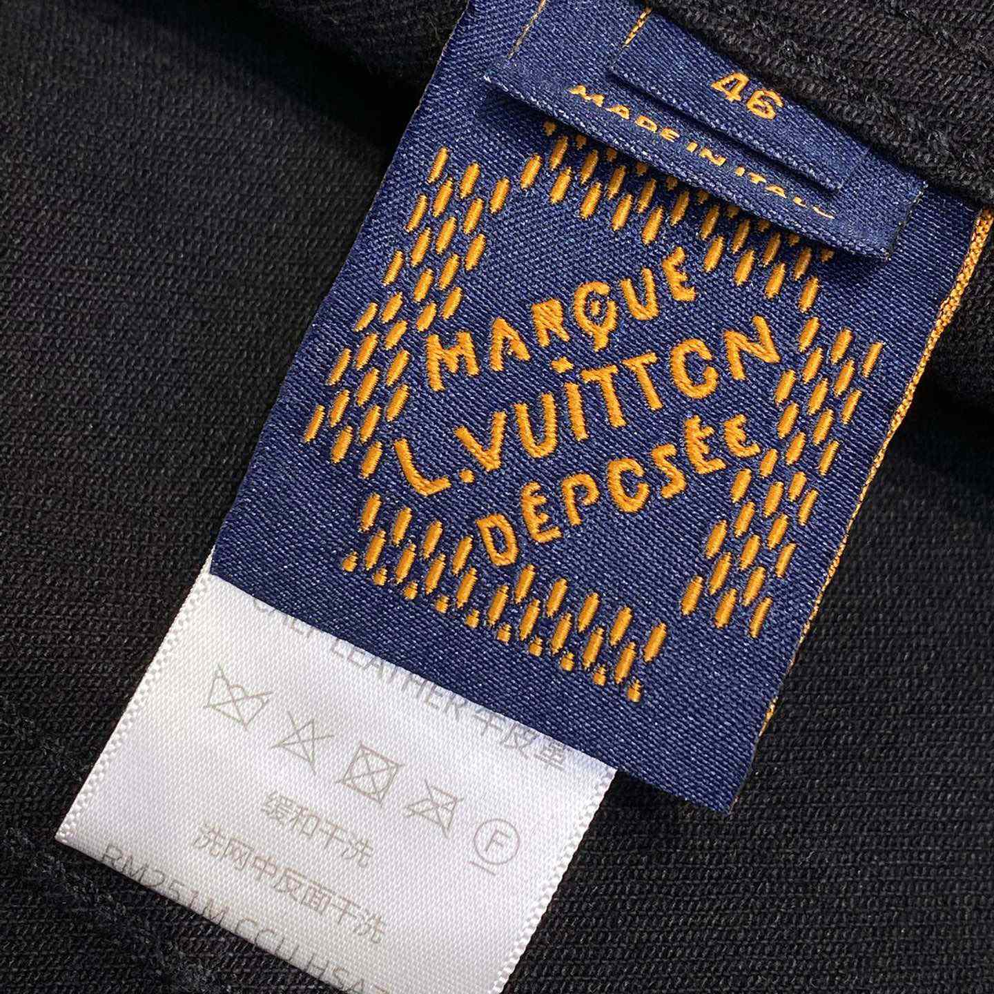 Louis Vuitton Flocked Damier Denim Wide-Leg Pants   1AHBKQ - DopestKickz