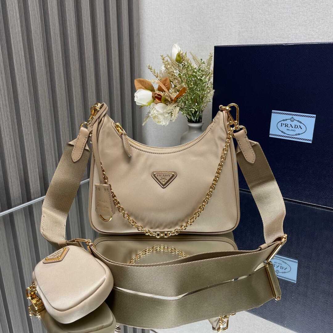 Prada Re-Edition 2005 Re-Nylon And Saffiano Leather Bag With Charm - DopestKickz