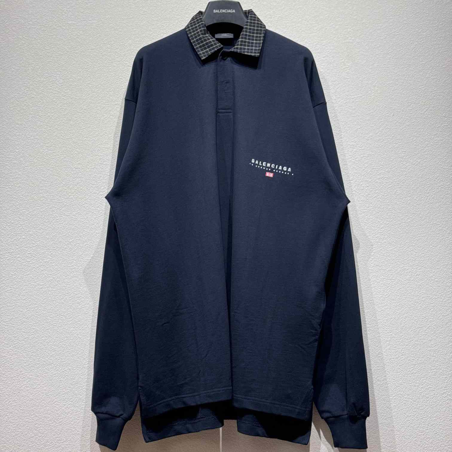 Balenciaga Unity Sport Long Sleeve Shirt Collar Polo In Faded Black - DopestKickz