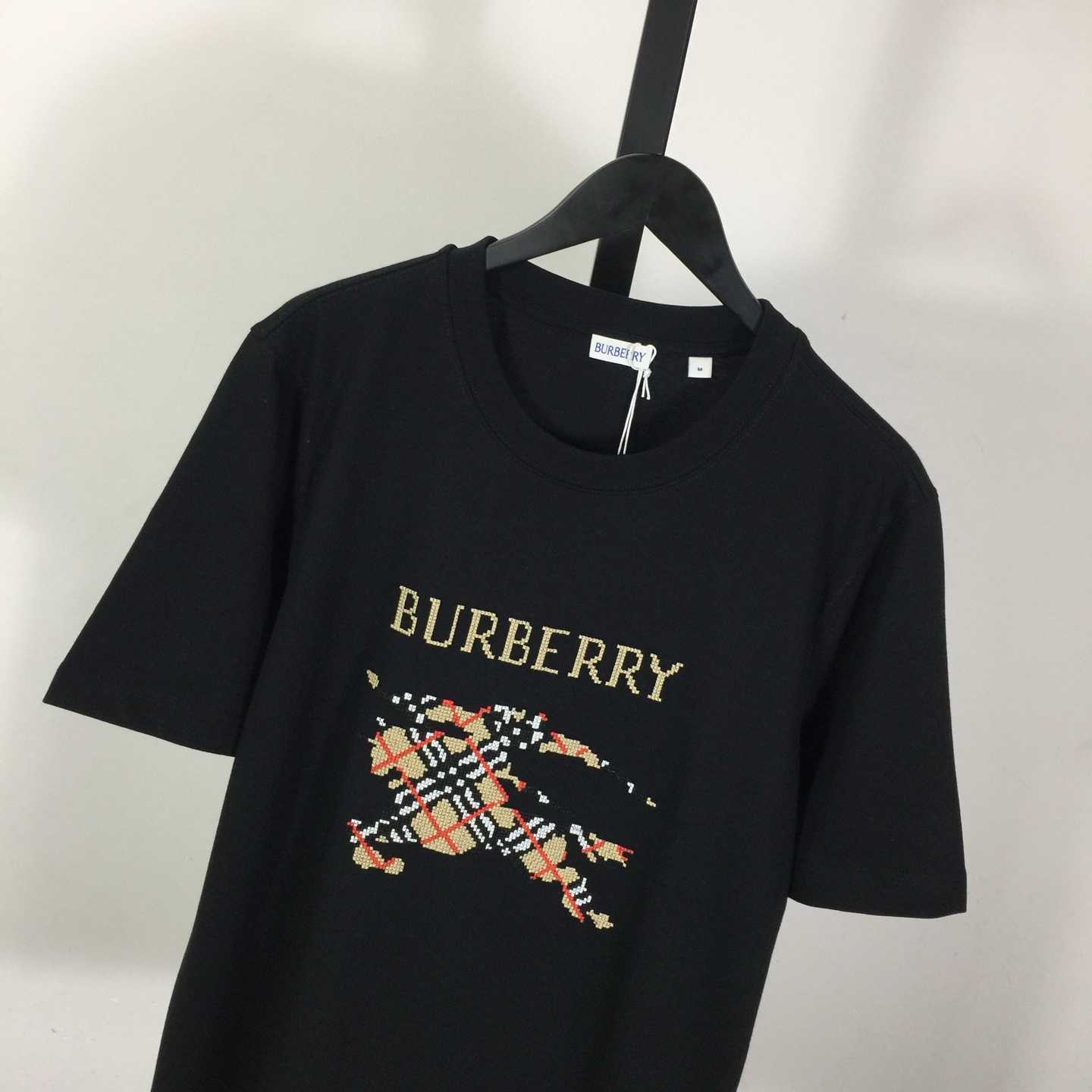 Burberry Cross Stitch EKD​ Cotton T-shirt - DopestKickz