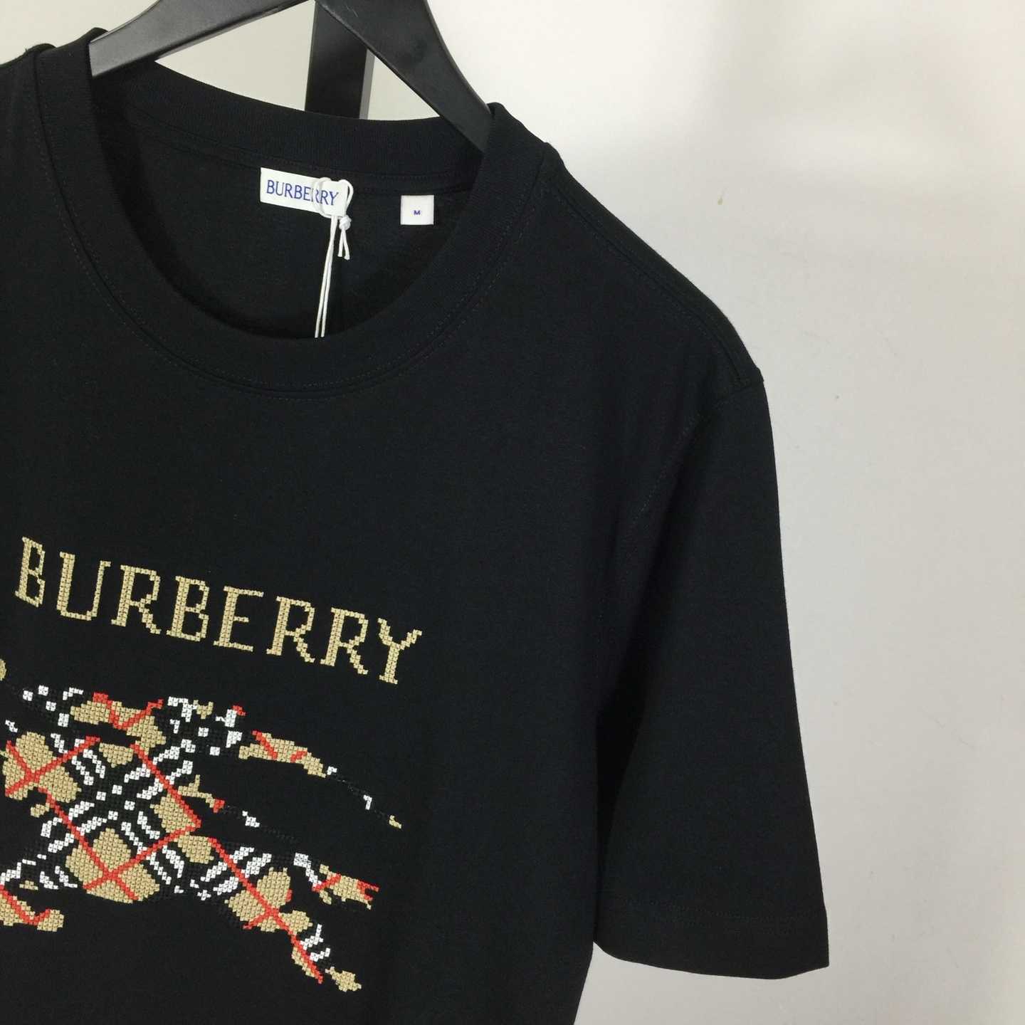 Burberry Cross Stitch EKD​ Cotton T-shirt - DopestKickz