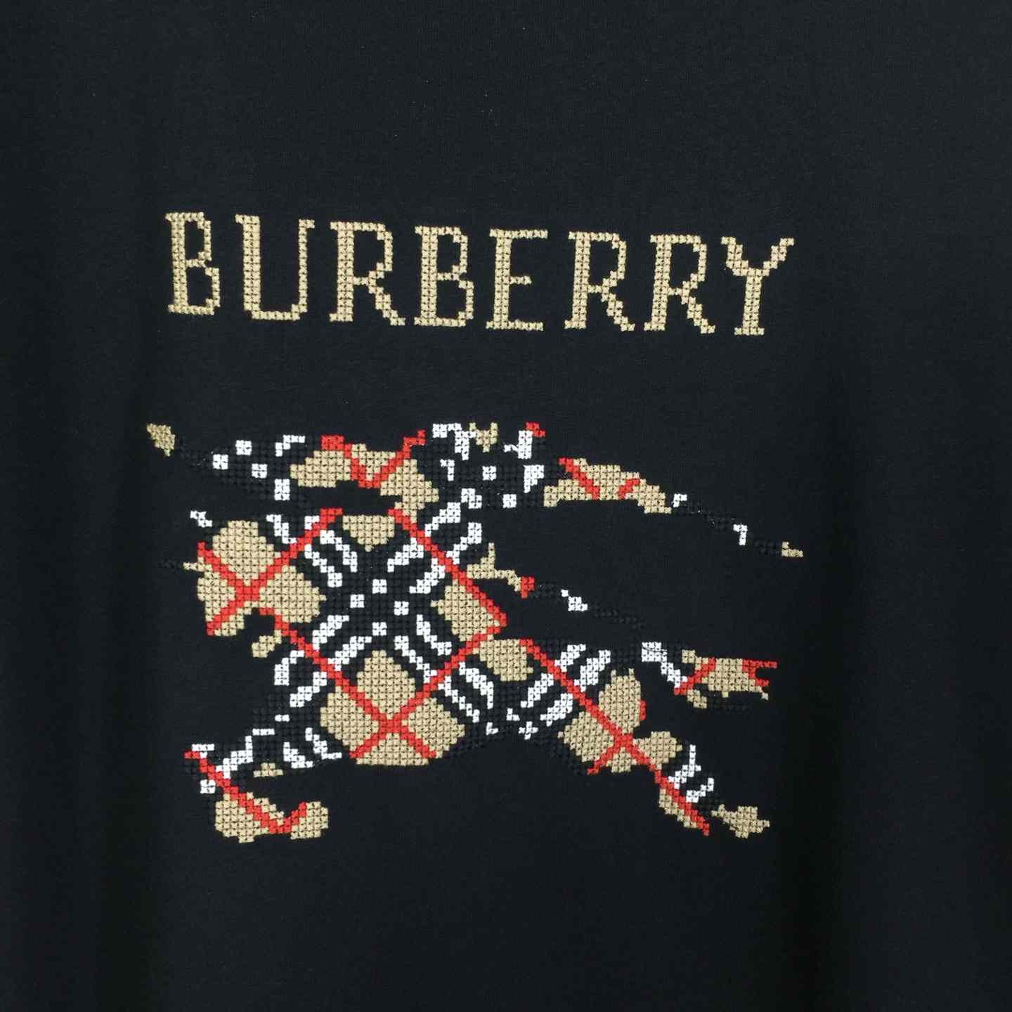 Burberry Cross Stitch EKD​ Cotton T-shirt - DopestKickz
