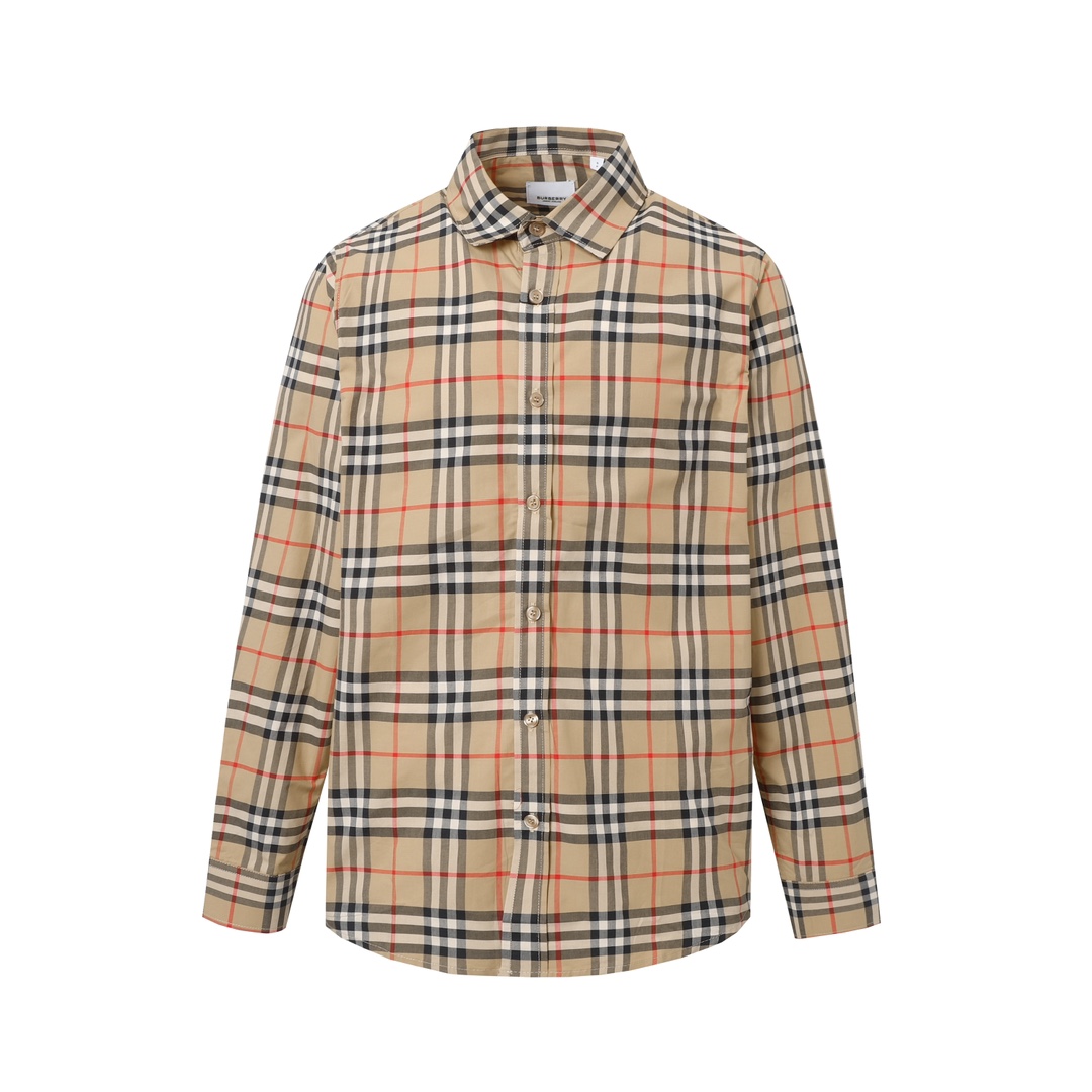 Burberry  Check Stretch Cotton Shirt - DopestKickz