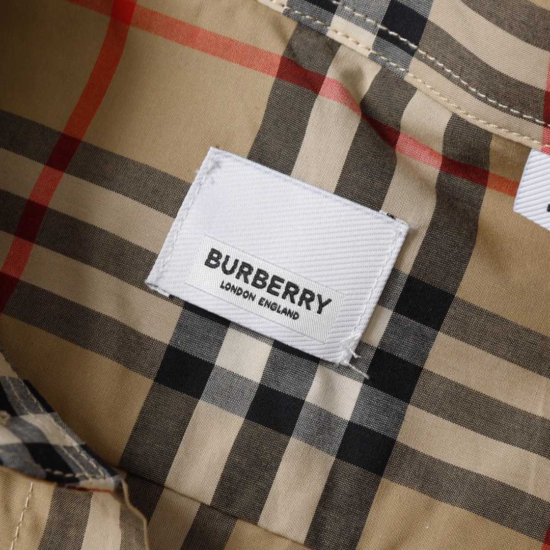 Burberry  Check Stretch Cotton Shirt - DopestKickz