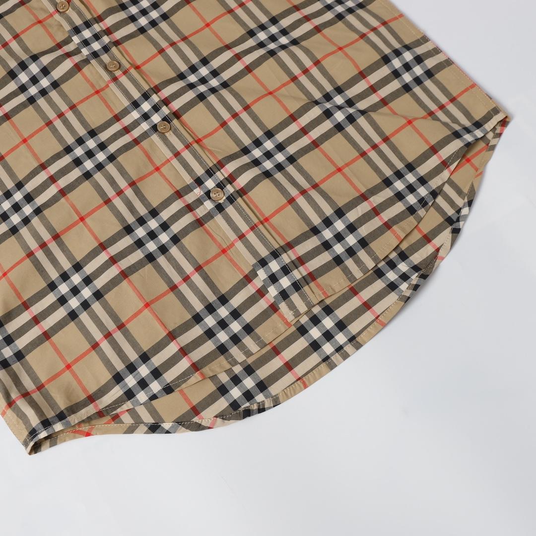 Burberry  Check Stretch Cotton Shirt - DopestKickz