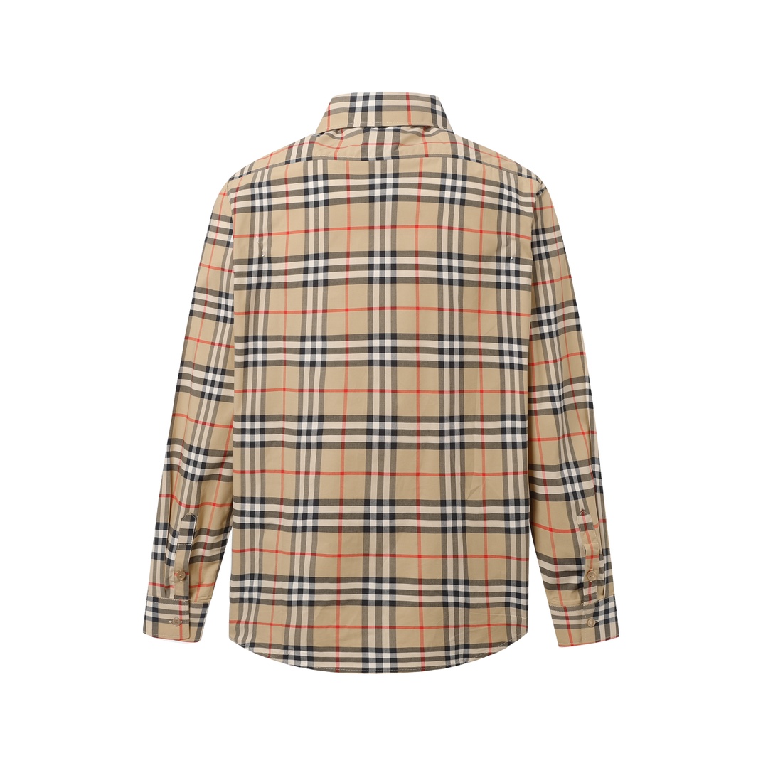 Burberry  Check Stretch Cotton Shirt - DopestKickz