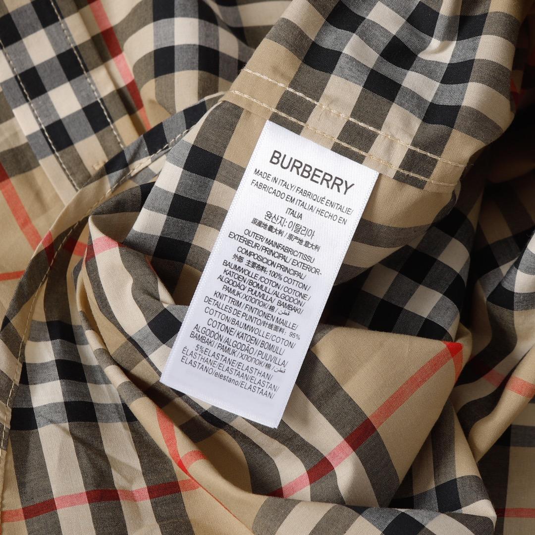 Burberry  Check Stretch Cotton Shirt - DopestKickz