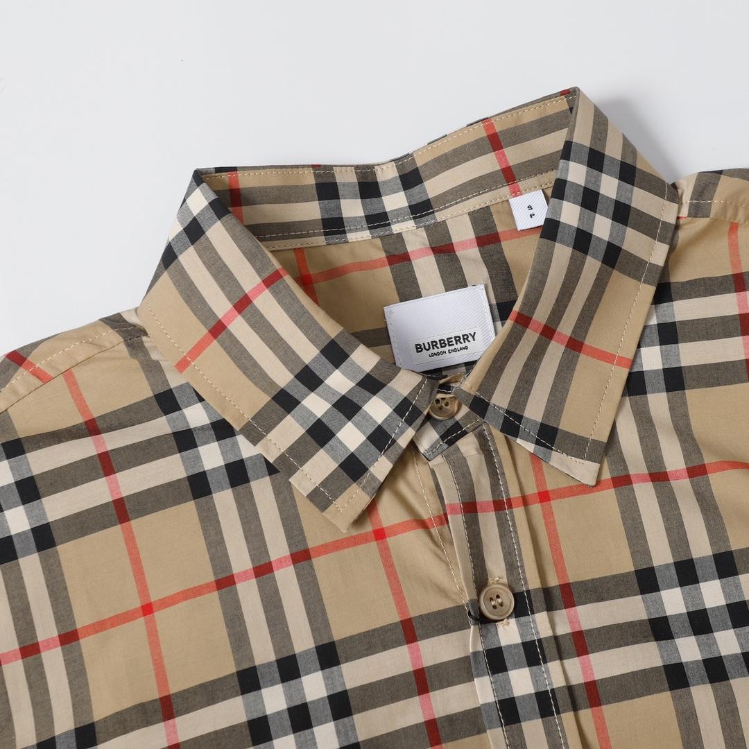 Burberry  Check Stretch Cotton Shirt - DopestKickz
