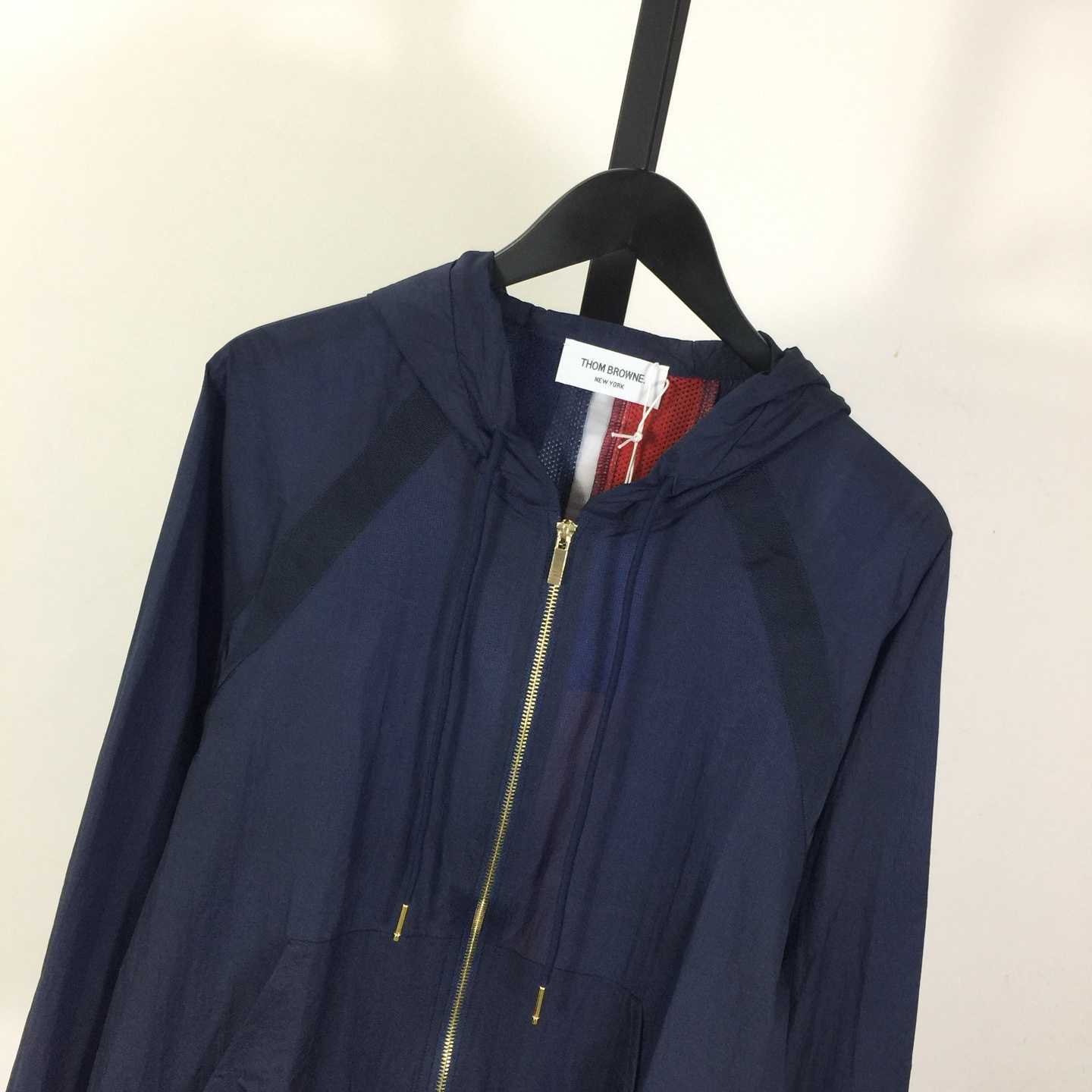 Thom Browne Back Bar Three-Color Sunscreen Long Sleeve Jacket - DopestKickz