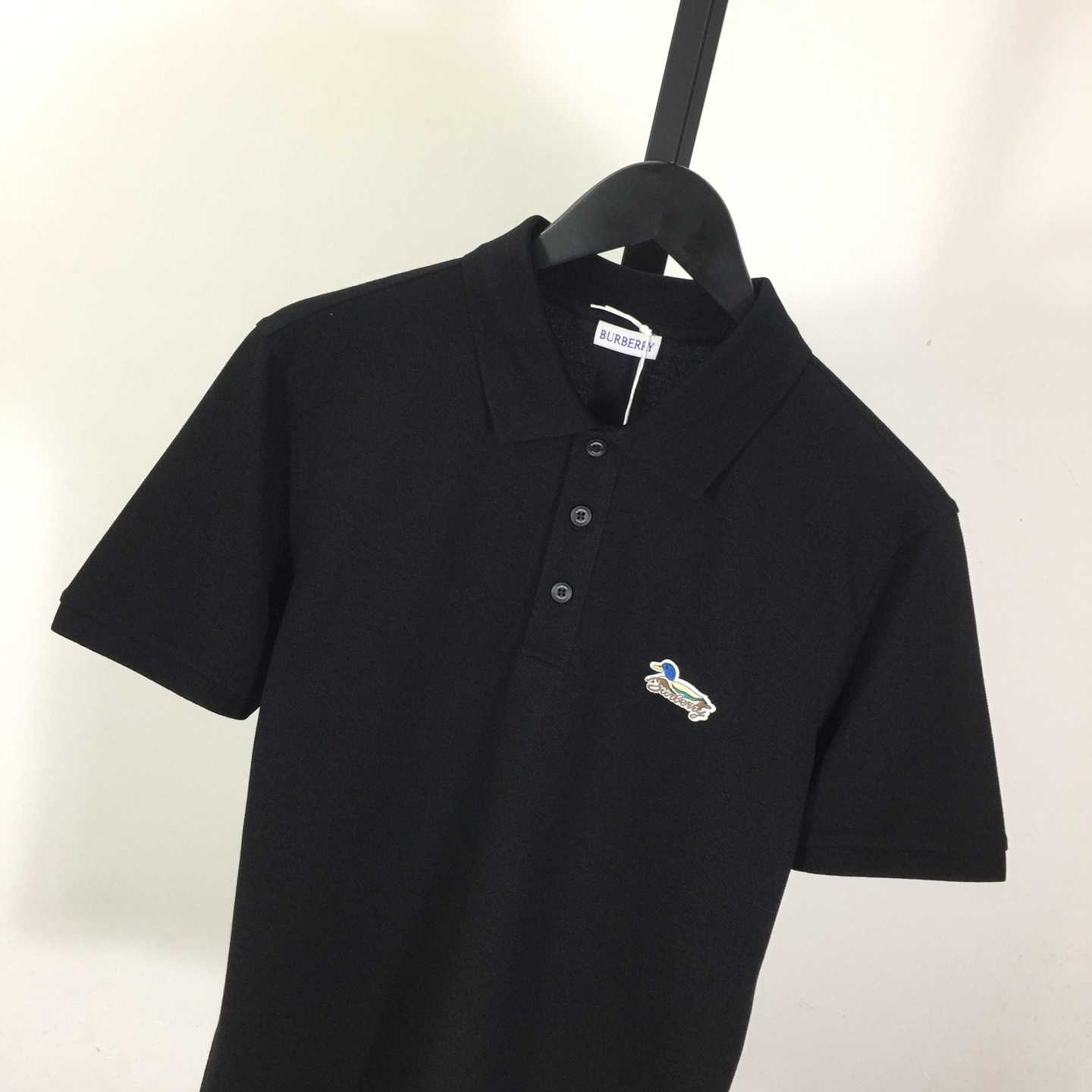 Cotton Polo Shirt In Black - DopestKickz