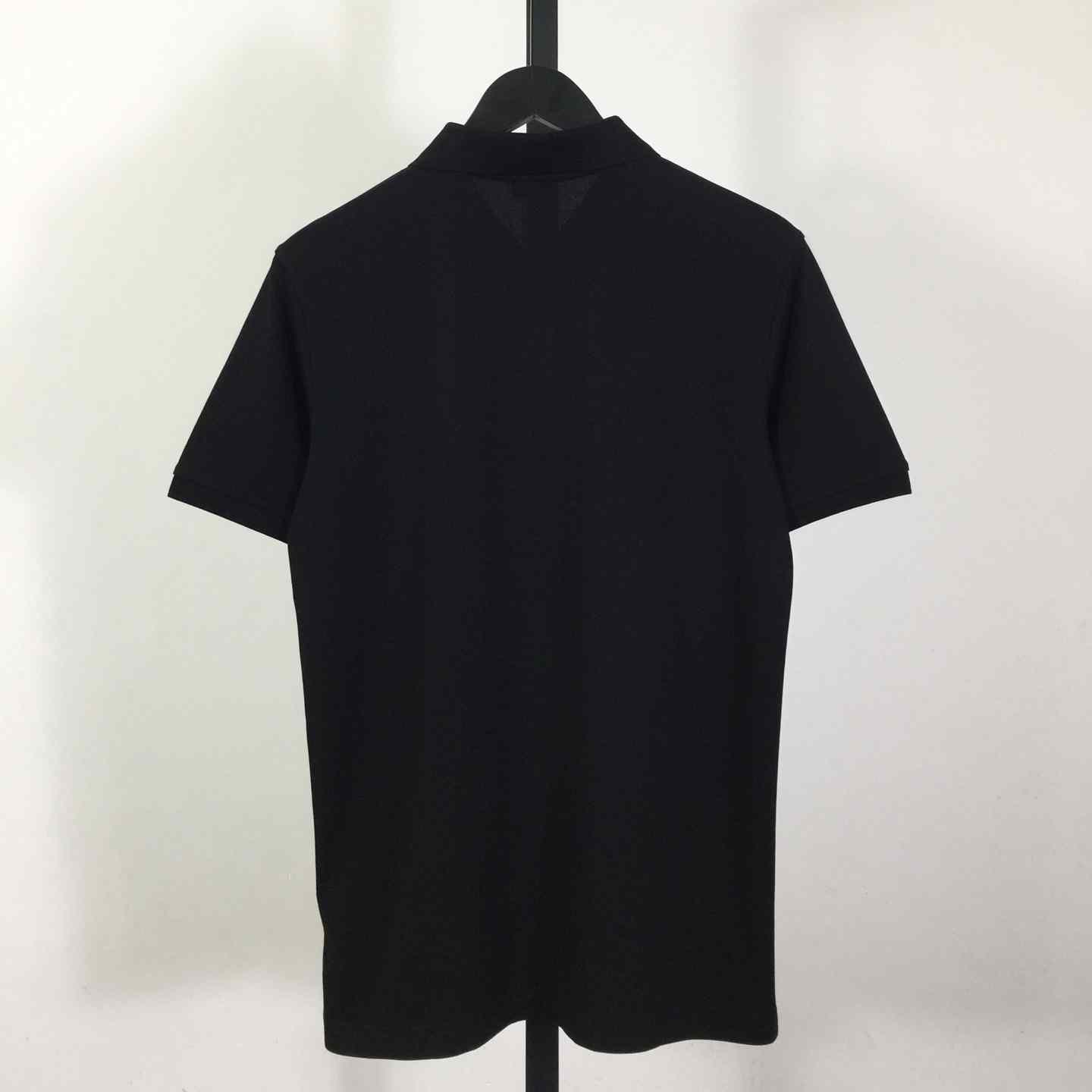 Cotton Polo Shirt In Black - DopestKickz