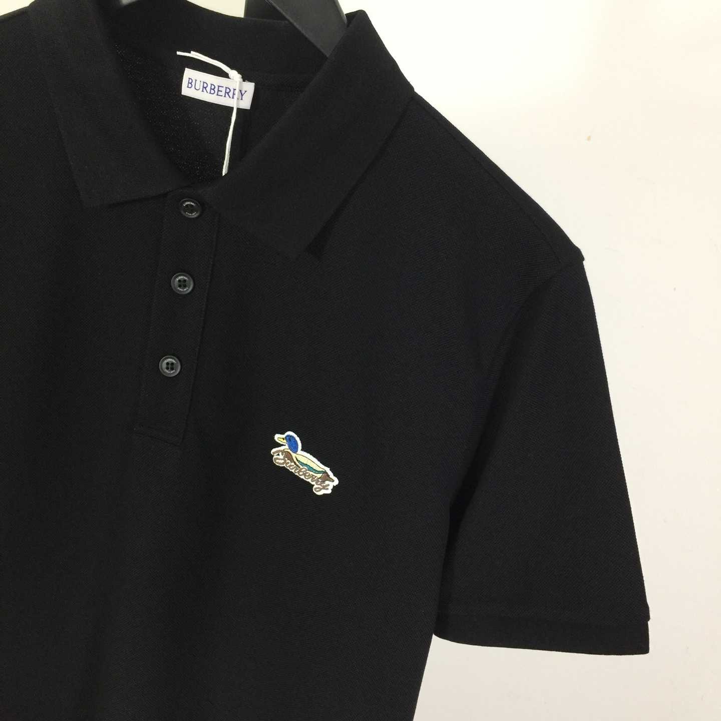 Cotton Polo Shirt In Black - DopestKickz