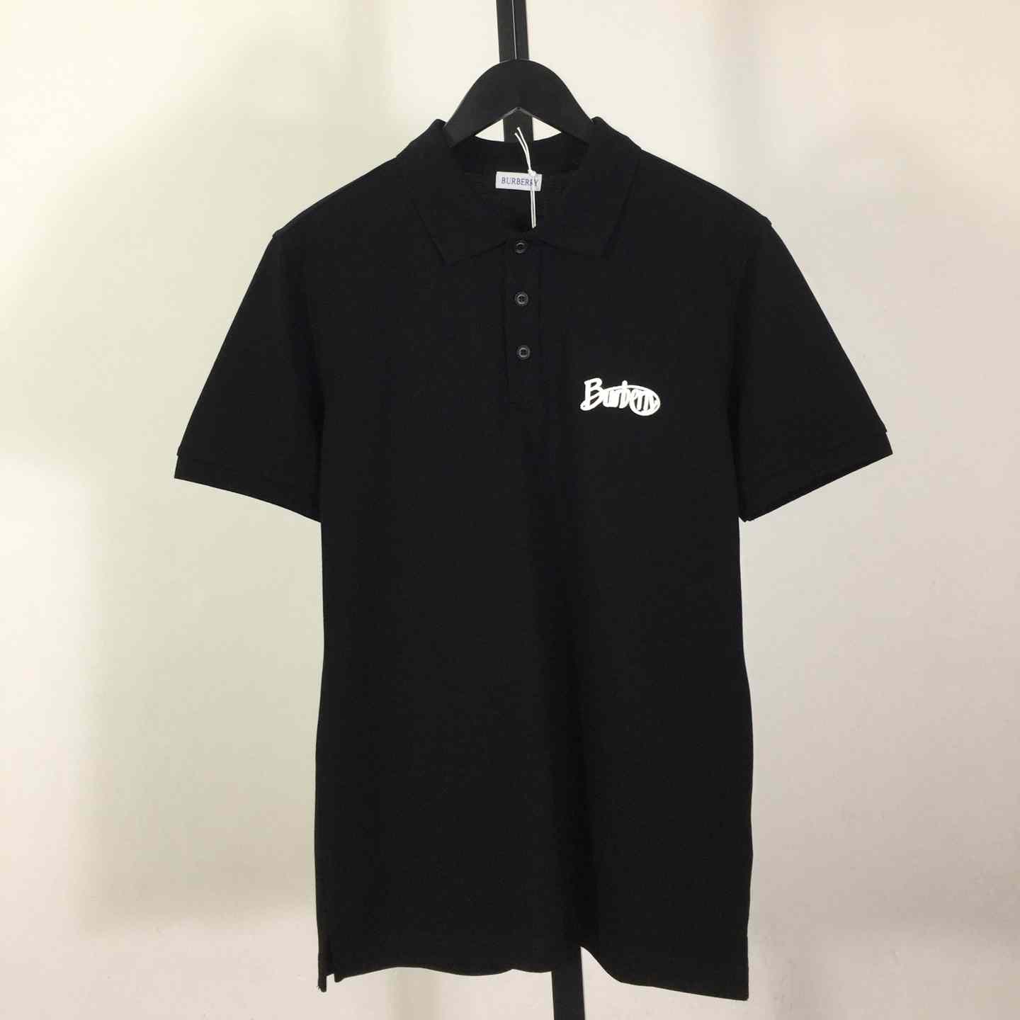 Cotton Polo Shirt In Black - DopestKickz
