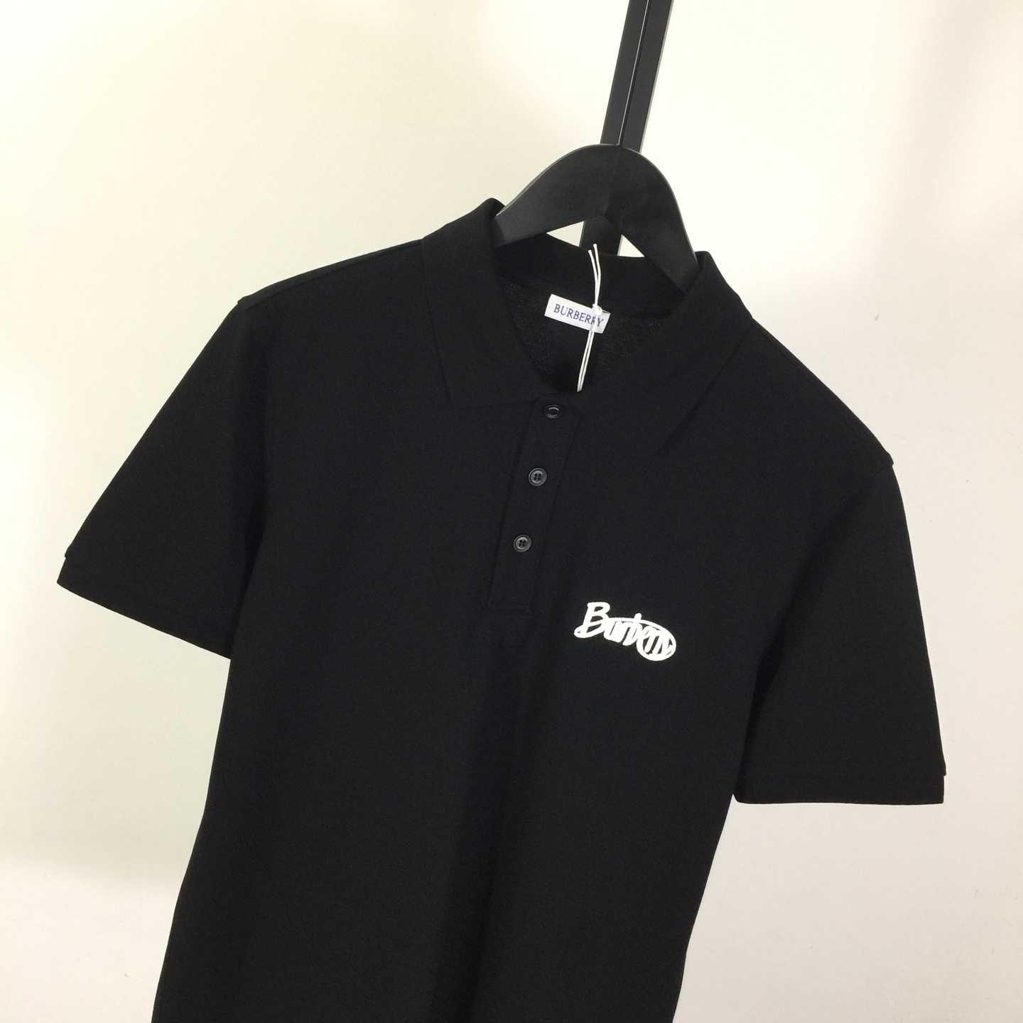 Cotton Polo Shirt In Black - DopestKickz