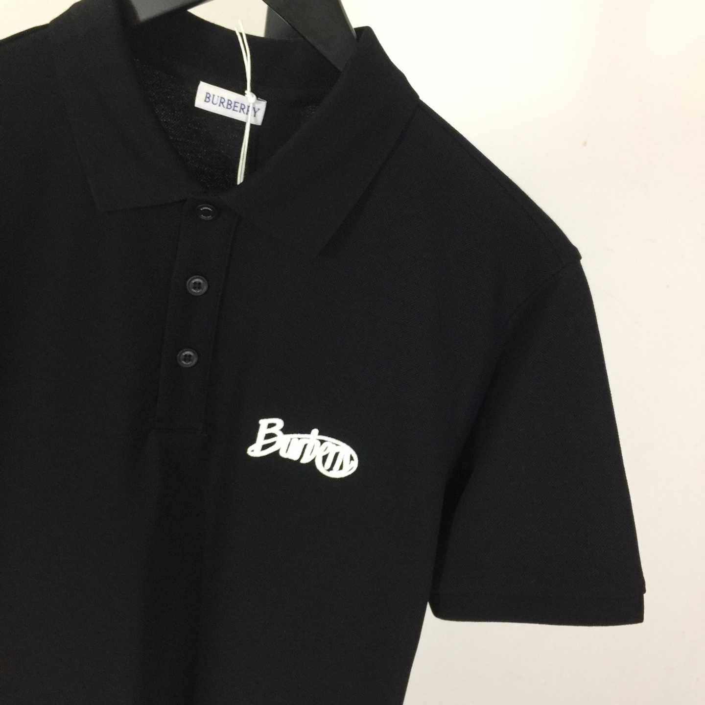 Cotton Polo Shirt In Black - DopestKickz