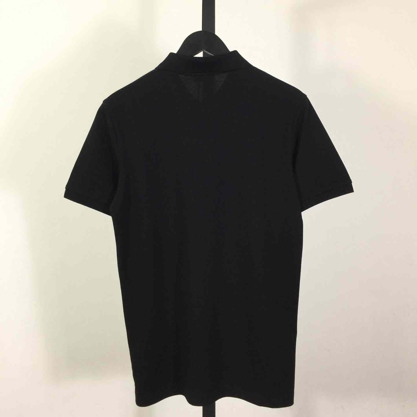 Cotton Polo Shirt In Black - DopestKickz