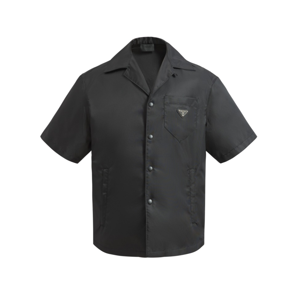 Prada Black Re-nylon Short-sleeved Shirt  - DopestKickz