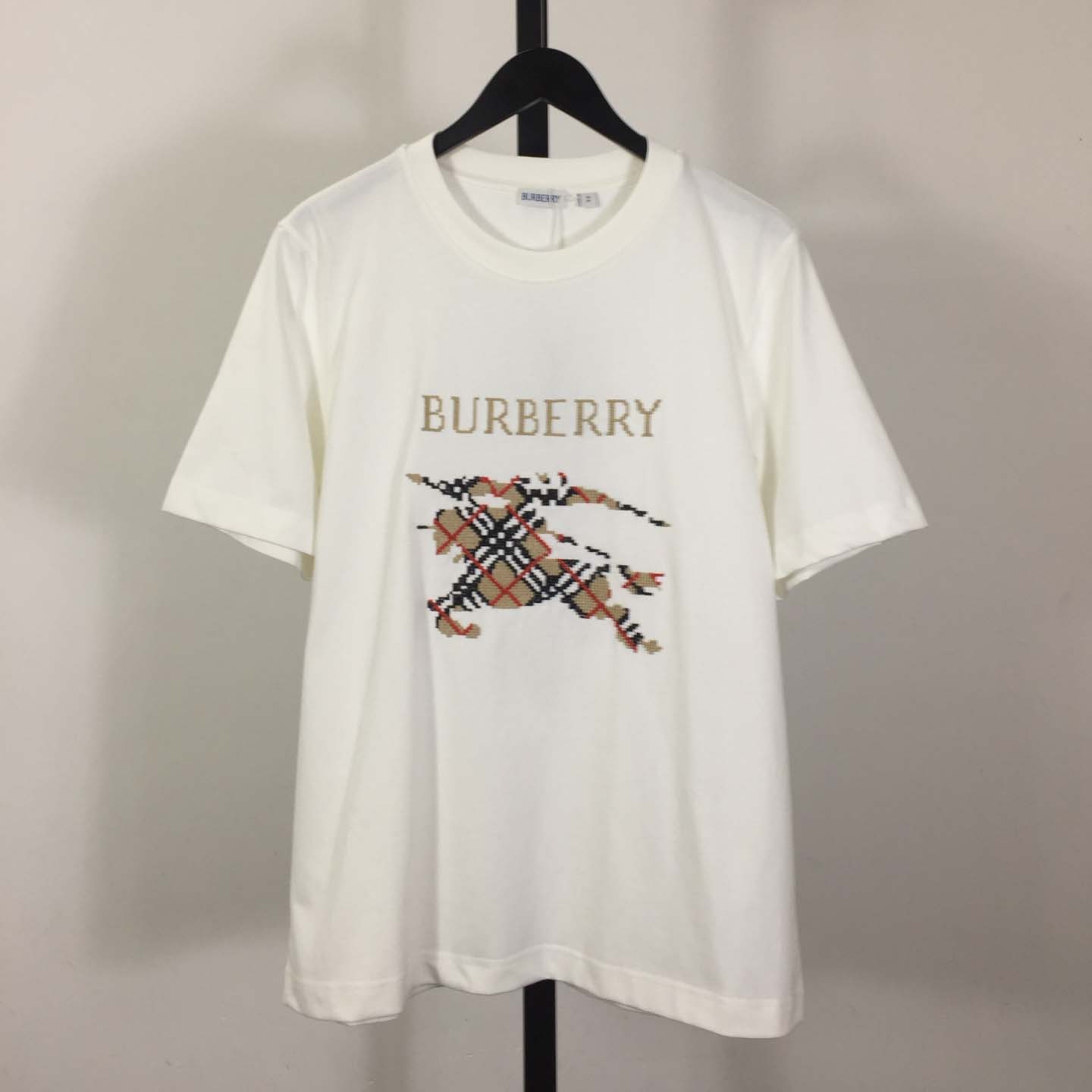 Burberry Cross Stitch EKD​ Cotton T-shirt - DopestKickz