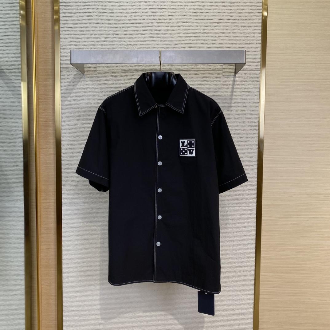 Louis Vuitton Embroidered Short-Sleeved Cotton Shirt   1AFWTV - DopestKickz