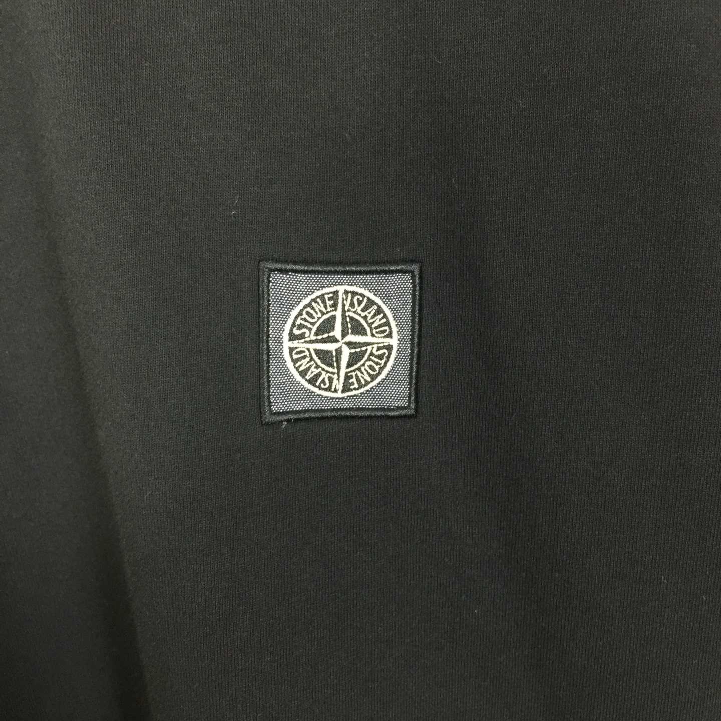 Stone Island Black 2100237 Organic Cotton Jersey 'Fissato' Effect - DopestKickz