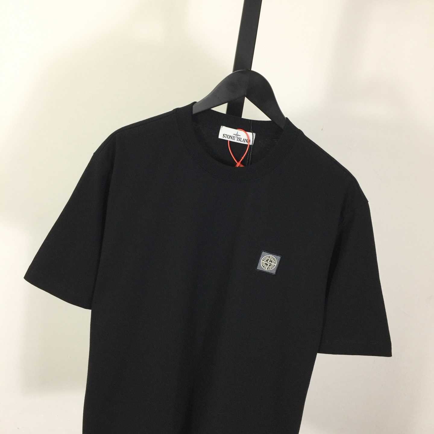 Stone Island Black 2100237 Organic Cotton Jersey 'Fissato' Effect - DopestKickz