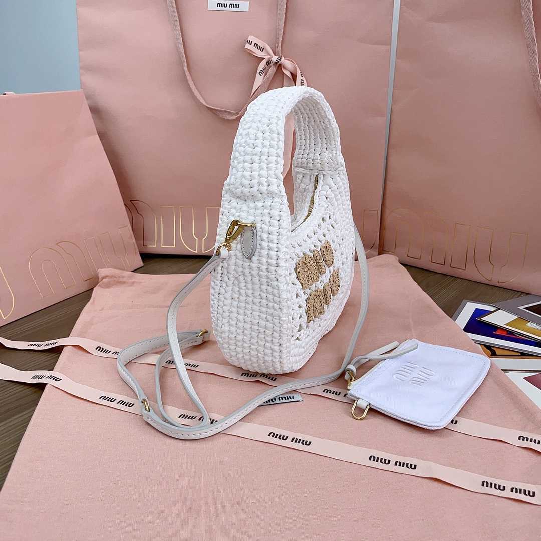 Miu Miu Wander Crochet-knit Shoulder Bag - DopestKickz