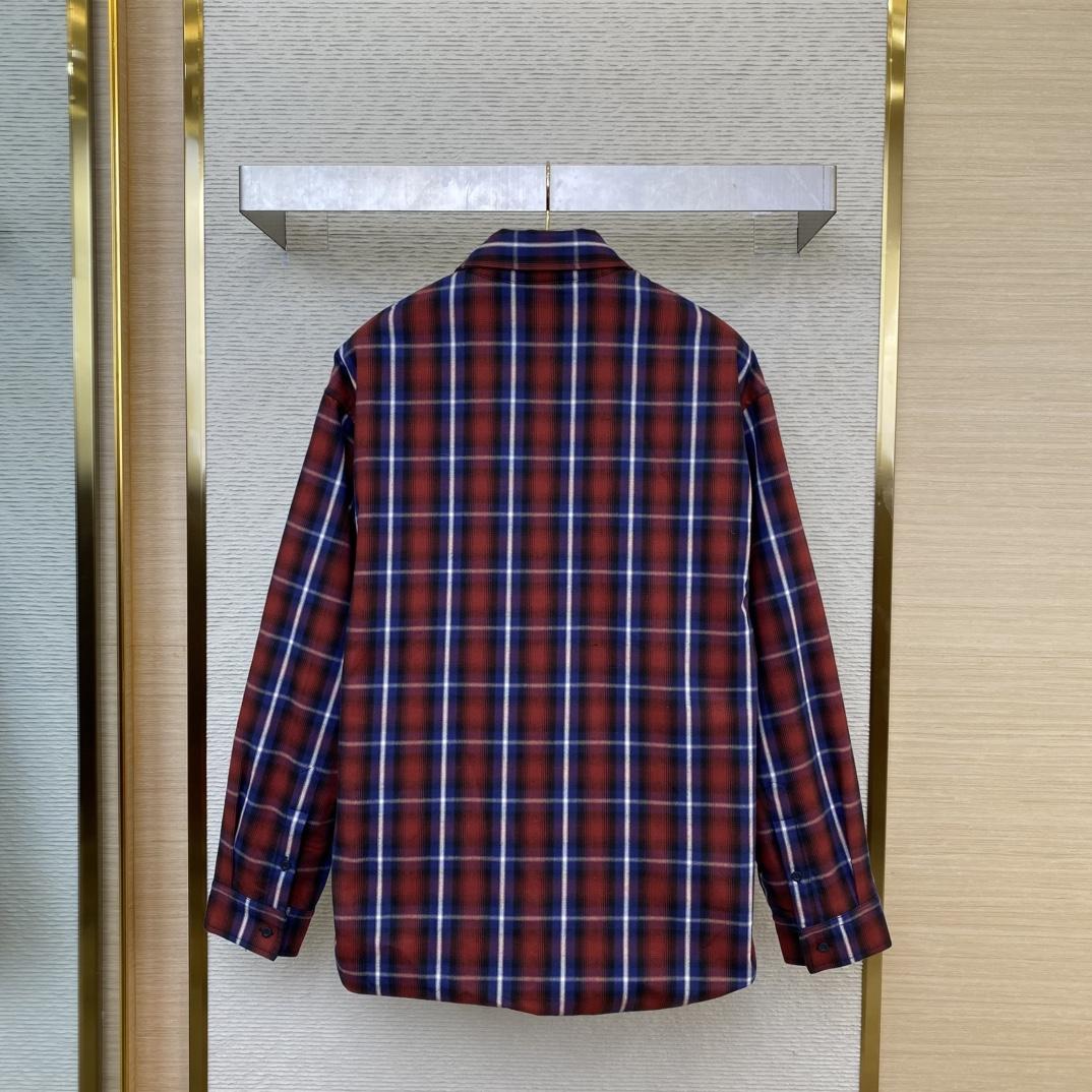 Balenciaga Check-print Lined Shirt - DopestKickz