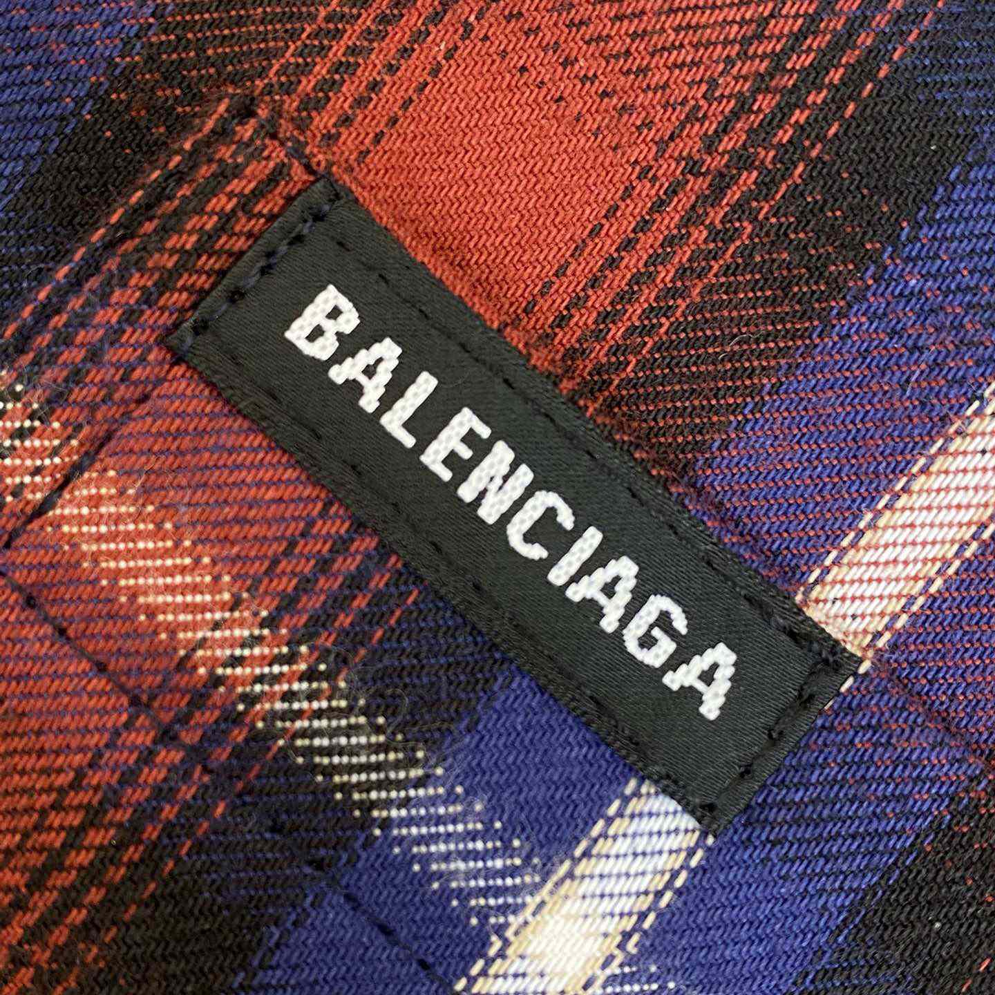 Balenciaga Check-print Lined Shirt - DopestKickz