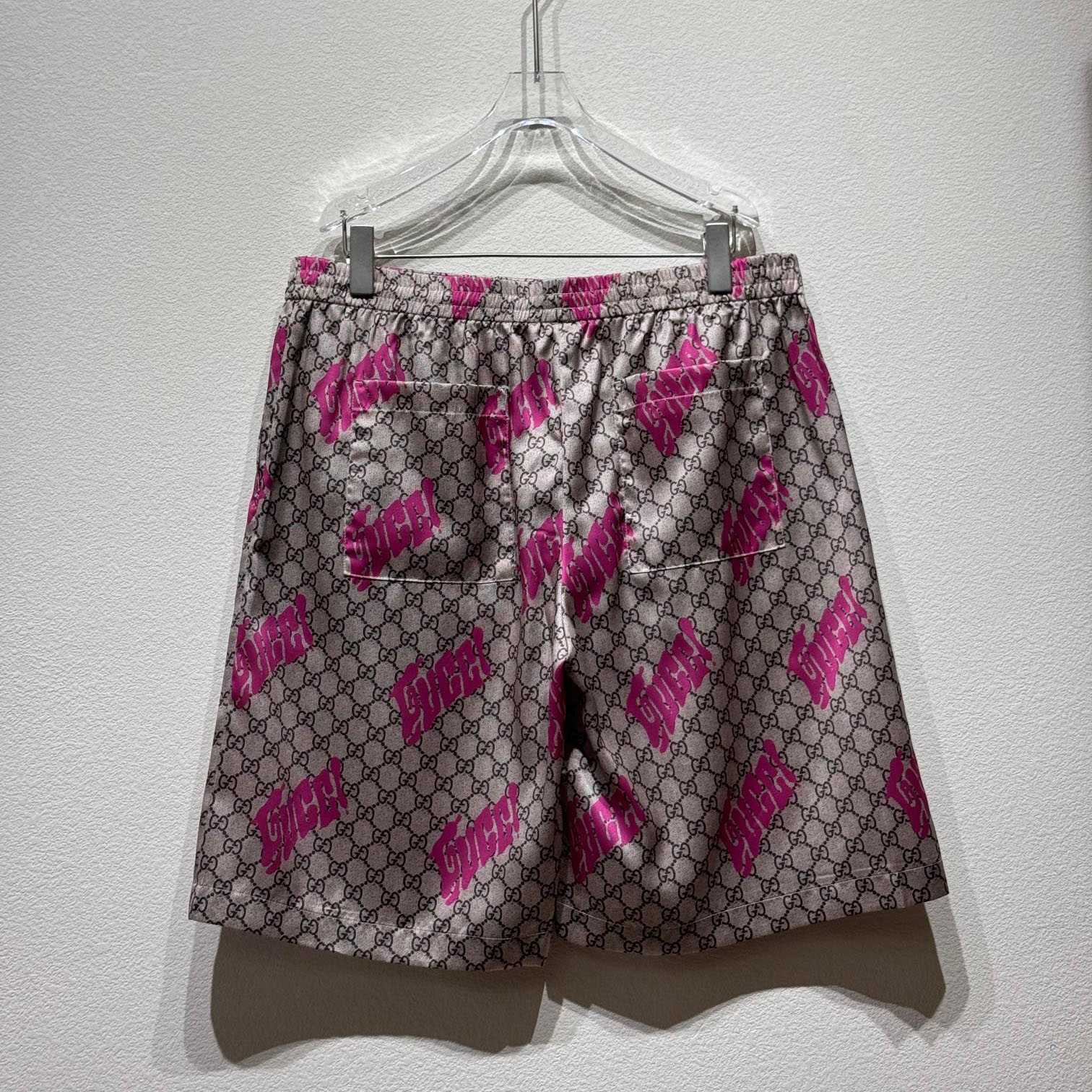 Gucci Printed Silk Twill Shorts - DopestKickz